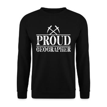 Proud Geography Geography Geography Student - Unisex Sweatshirt - black - Front - Alina (178cm) & Michal (187cm)