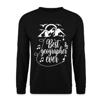 Bester Geograph Aller Zeiten Geographie Beruf - Unisex Pullover - Schwarz - Vorne - Alina (178cm) & Michal (187cm)