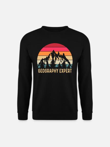 Geographie Experte Geograph Geographiestudent - Unisex Pullover - Schwarz