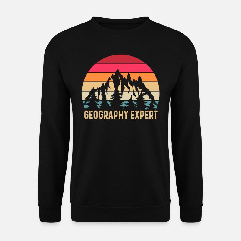 Geographie Experte Geograph Geographiestudent - Unisex Pullover - Schwarz