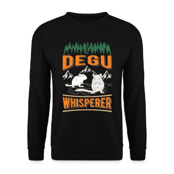 Degu Flüsterer Degu Whisperer - Unisex Pullover - Schwarz - Vorne - Alina (178cm) & Michal (187cm)