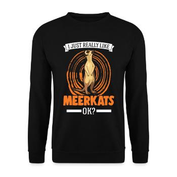 Suricate Cadeau Suricate Suricate - Sweat-shirt Unisexe - noir - Devant - Alina (178cm) & Michal (187cm)