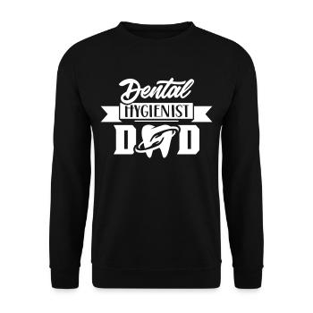 Dental Hygienist Papa Dentist Dental Hygiene Team - Unisex Sweatshirt - black - Front - Alina (178cm) & Michal (187cm)