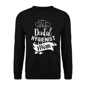 Hygiéniste dentaire Mama Hygiéniste dentaire Dentiste - Sweat-shirt Unisexe - noir - Devant - Alina (178cm) & Michal (187cm)