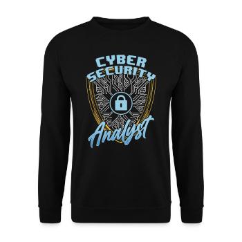 Analyst Für Cybersicherheit Cybersecurity Hacker - Unisex Pullover - Schwarz - Vorne - Alina (178cm) & Michal (187cm)