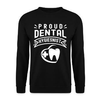 Proud Dental Hygienist Dentist Dental Hygiene - Unisex Sweatshirt - black - Front - Alina (178cm) & Michal (187cm)