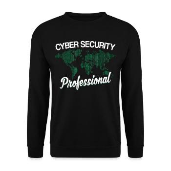 Cybersecurity Specialist Hacker Cybersecurity - Unisex Sweatshirt - black - Front - Alina (178cm) & Michal (187cm)
