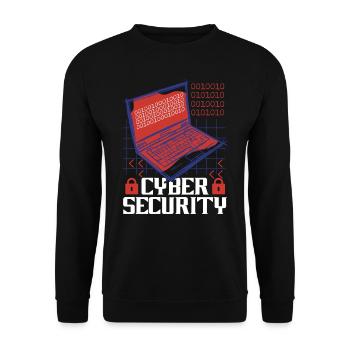 Cyber Sicherheit Hack IT Sicherheit Cybersecurity - Unisex Pullover - Schwarz - Vorne - Alina (178cm) & Michal (187cm)