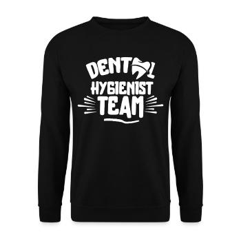 Dental Hygienist Team Dental Hygiene Dentist - Unisex Sweatshirt - black - Front - Alina (178cm) & Michal (187cm)