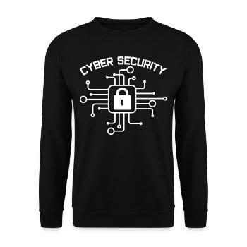 Cyber Sicherheit Cybersecurity IT Sicherheit Hack - Unisex Pullover - Schwarz - Vorne - Alina (178cm) & Michal (187cm)