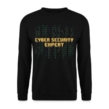 Cybersecurity Expert Hacker Cybersecurity - Unisex Sweatshirt - black - Front - Alina (178cm) & Michal (187cm)