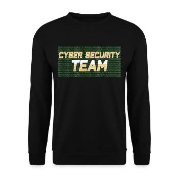Cyber Sicherheit Team Hacker Hack Cybersecurity - Unisex Pullover - Schwarz - Vorne - Alina (178cm) & Michal (187cm)