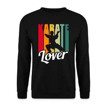 Karate Lovers Fighter Martial Arts Martial Arts - Unisex Sweatshirt - black - Front - Alina (178cm) & Michal (187cm)