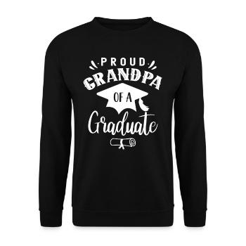 Stolzer Großvater Eines Absolventen Absolvent - Unisex Pullover - Schwarz - Vorne - Alina (178cm) & Michal (187cm)