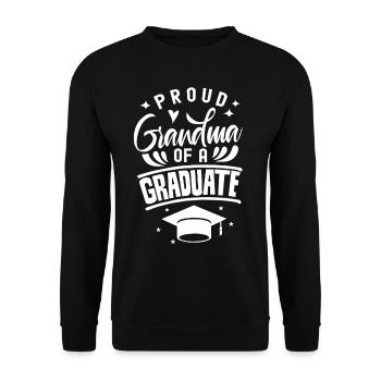 Stolze Großmutter Eines Absolventen Absolvent - Unisex Pullover - Schwarz - Vorne - Alina (178cm) & Michal (187cm)