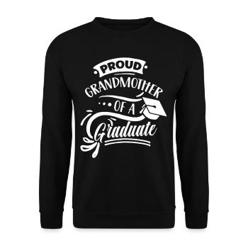 Stolze Großmutter Eines Absolventen Absolvent - Unisex Pullover - Schwarz - Vorne - Alina (178cm) & Michal (187cm)