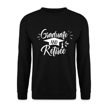 Graduate And Pensioner Graduation Party Graduate - Unisex Sweatshirt - black - Front - Alina (178cm) & Michal (187cm)