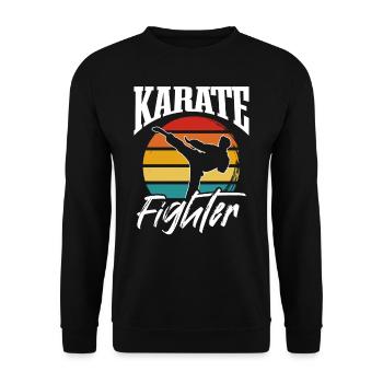 Karaté Fighter Arts martiaux Karaté Arts martiaux - Sweat-shirt Unisexe - noir - Devant - Alina (178cm) & Michal (187cm)