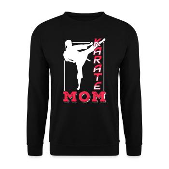 Karate Mother Martial Arts Martial Arts Fighter - Unisex Sweatshirt - black - Front - Alina (178cm) & Michal (187cm)