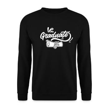 Graduate Graduate AwardEd School Graduate - Unisex Sweatshirt - black - Front - Alina (178cm) & Michal (187cm)