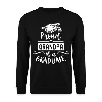 Stolzer Großvater Eines Absolventen Absolvent - Unisex Pullover - Schwarz - Vorne - Alina (178cm) & Michal (187cm)