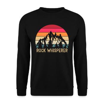 Stone Whisperer Geologist Geology Geology Student - Unisex Sweatshirt - black - Front - Alina (178cm) & Michal (187cm)