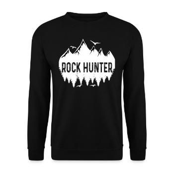 Rock Hunter Geologist Geology Geology Student - Unisex Sweatshirt - black - Front - Alina (178cm) & Michal (187cm)