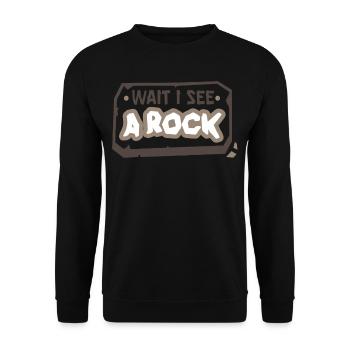J’attends de voir une profession de géologue en géologie des roches - Sweat-shirt Unisexe - noir - Devant - Alina (178cm) & Michal (187cm)