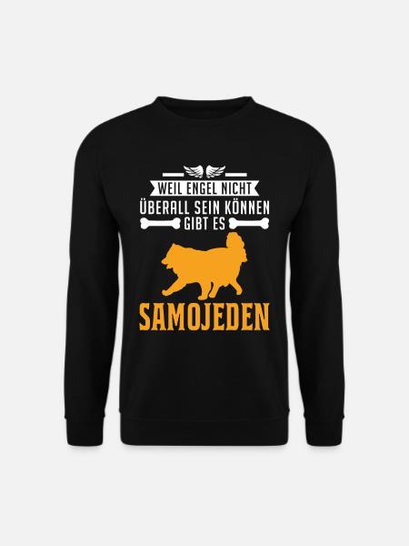 Samojede Engel Schlittenhund Samojeden - Unisex Pullover - Schwarz