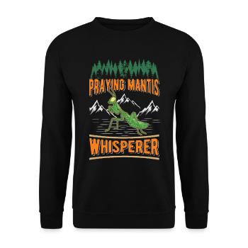 Praying Mantis Whisperer Manti's Mantis - Unisex Sweatshirt - black - Front - Alina (178cm) & Michal (187cm)