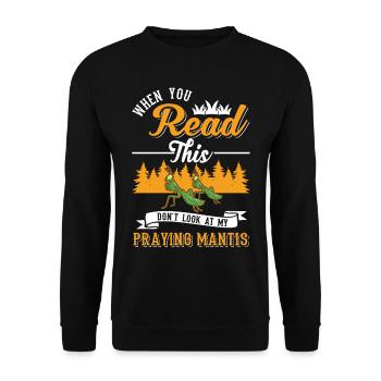 Praying Mantis Gift Mantis Mantis Mantis Fangschrecke - Unisex Sweatshirt - black - Front - Alina (178cm) & Michal (187cm)