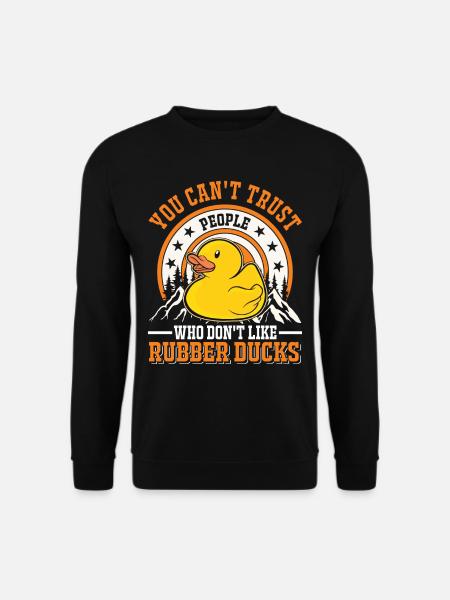 Canard en caoutchouc Cadeau Canard Grinçant Canard Bain Canard - Sweat-shirt Unisexe - noir
