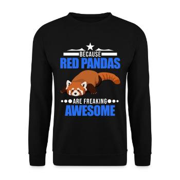 Red Panda Gift Cat Bear Red Panda - Unisex Sweatshirt - black - Front - Alina (178cm) & Michal (187cm)