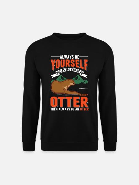 Otter Fischotter Seeotter - Unisex Pullover - Schwarz