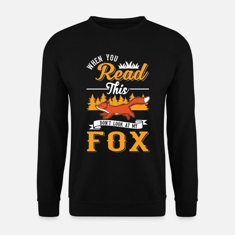Fuchs Geschenk Rotfuchs - Unisex Pullover - Schwarz