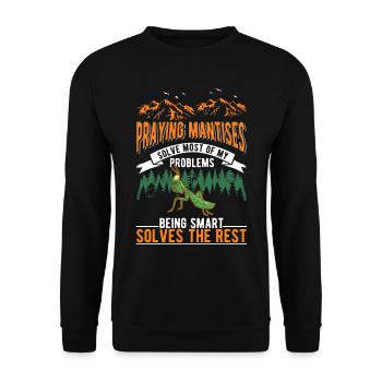 Praying Mantis Gift Mantis Mantis Mantis Fangschrecke - Unisex Sweatshirt - black - Front - Alina (178cm) & Michal (187cm)