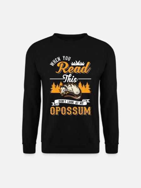 Opossum Geschenk Possum Beutelratte - Unisex Pullover - Schwarz
