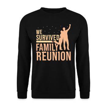 Nous avons survécu au regroupement familial - Sweat-shirt Unisexe - noir - Devant - Alina (178cm) & Michal (187cm)