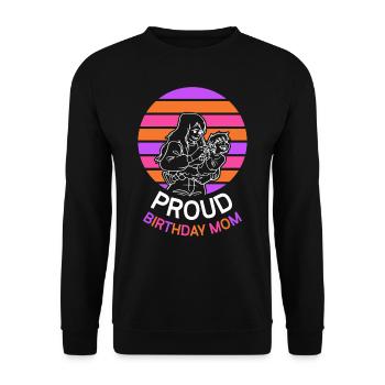 Fier anniversaire Maman Anniversaire Maman Maman - Sweat-shirt Unisexe - noir - Devant - Alina (178cm) & Michal (187cm)