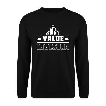 Value Investor Invest Investors Financier - Unisex Sweatshirt - black - Front - Alina (178cm) & Michal (187cm)