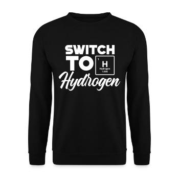 Switching to Hydrogen Hydrogen Element Energy - Unisex Sweatshirt - black - Front - Alina (178cm) & Michal (187cm)
