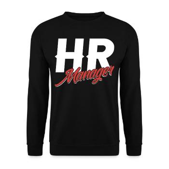 Hr Manager Human Resources Personaler Personal - Unisex Pullover - Schwarz - Vorne - Alina (178cm) & Michal (187cm)