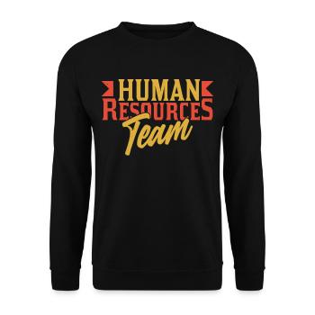 Humanressourcen Team Human Resources HR Personal - Unisex Pullover - Schwarz - Vorne - Alina (178cm) & Michal (187cm)