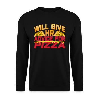 Donnez vos conseils au personnel des ressources humaines de Pizza - Sweat-shirt Unisexe - noir - Devant - Alina (178cm) & Michal (187cm)