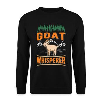 Goat Whisperer Goat Host Goat - Unisex Sweatshirt - black - Front - Alina (178cm) & Michal (187cm)