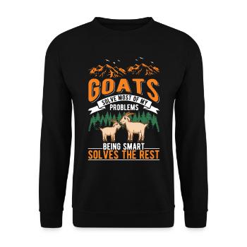 Chèvre Cadeau Chèvre Gardien Chèvre - Sweat-shirt Unisexe - noir - Devant - Alina (178cm) & Michal (187cm)