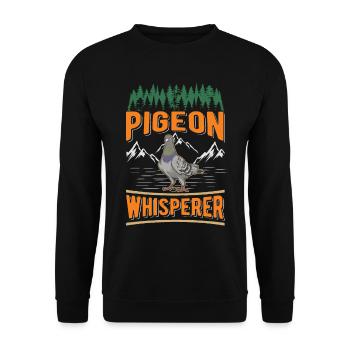 Pigeon Whisperer Pigeon Whisperer Pigeon Fancier - Unisex Sweatshirt - black - Front - Alina (178cm) & Michal (187cm)