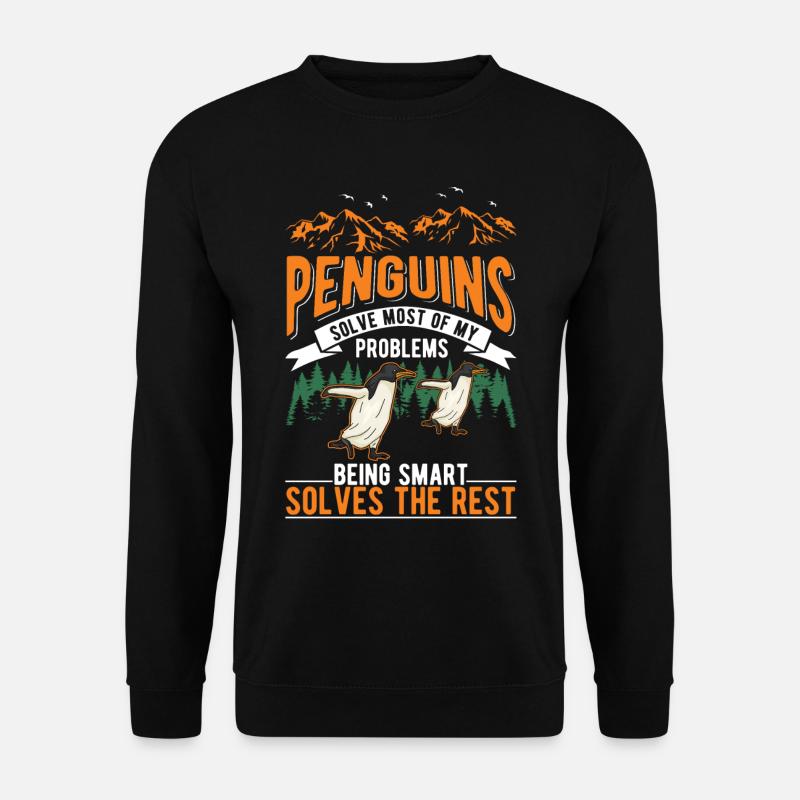 Pinguin Geschenk Penguin - Unisex Pullover - Schwarz