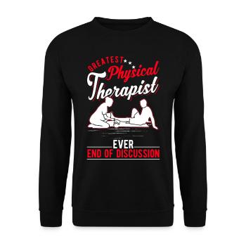 Meilleur kinésithérapeute physiothérapie Physio - Sweat-shirt Unisexe - noir - Devant - Alina (178cm) & Michal (187cm)