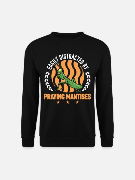 Gottesanbeterin Mantis Fangschrecke - Unisex Pullover - Schwarz